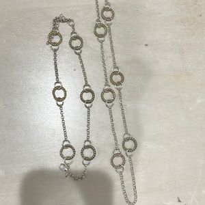 Matching Layered Silver and Gold Chain Necklaces